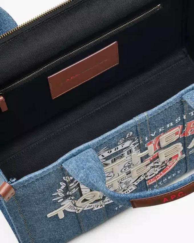 A.P.C. X Marc Jacobs Denim Orta Boy Tote Bag A.P.C. X Marc Jacobs Denim Orta Boy Tote Bag