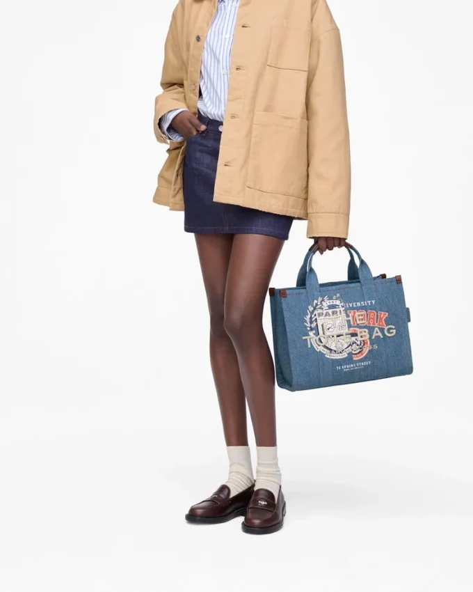 A.P.C. X Marc Jacobs Denim Orta Boy Tote Bag A.P.C. X Marc Jacobs Denim Orta Boy Tote Bag