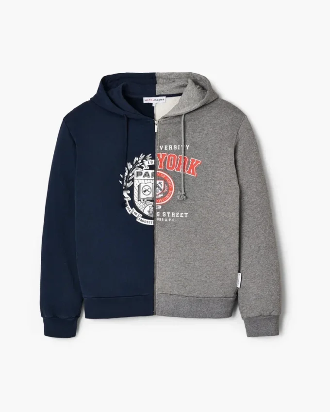 A.P.C. X Marc Jacobs Split Crest Zip-Up Hoodie