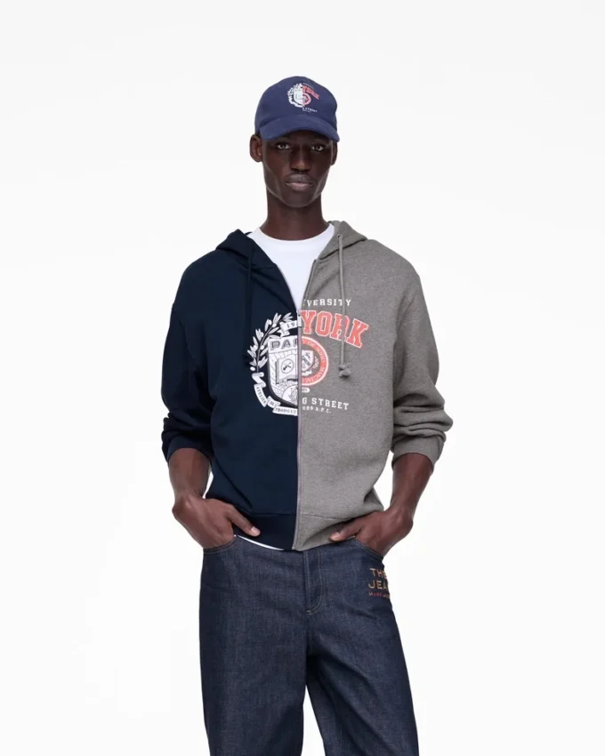 A.P.C. X Marc Jacobs Split Crest Zip-Up Hoodie