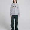 Angry For Love Fermuarlı Kapüşonlu Sweatshirt