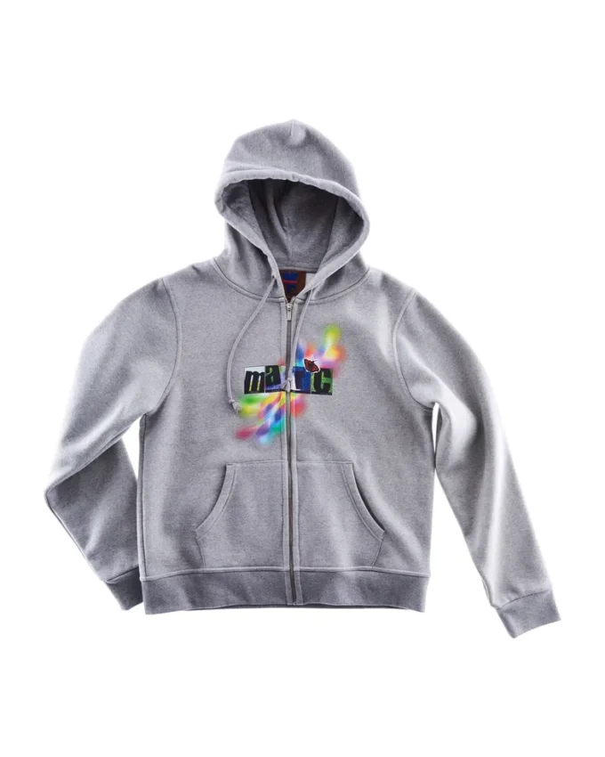 Angry For Love Fermuarlı Kapüşonlu Sweatshirt
