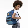 Biker Colorblock Denim Büyük Sırt Çantası