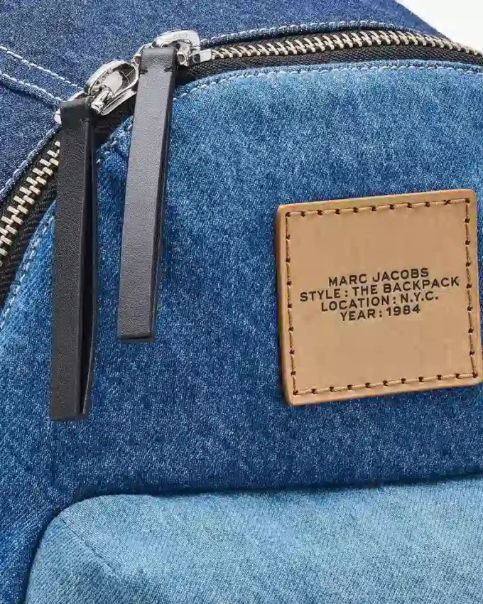 Biker Colorblock Denim Büyük Sırt Çantası