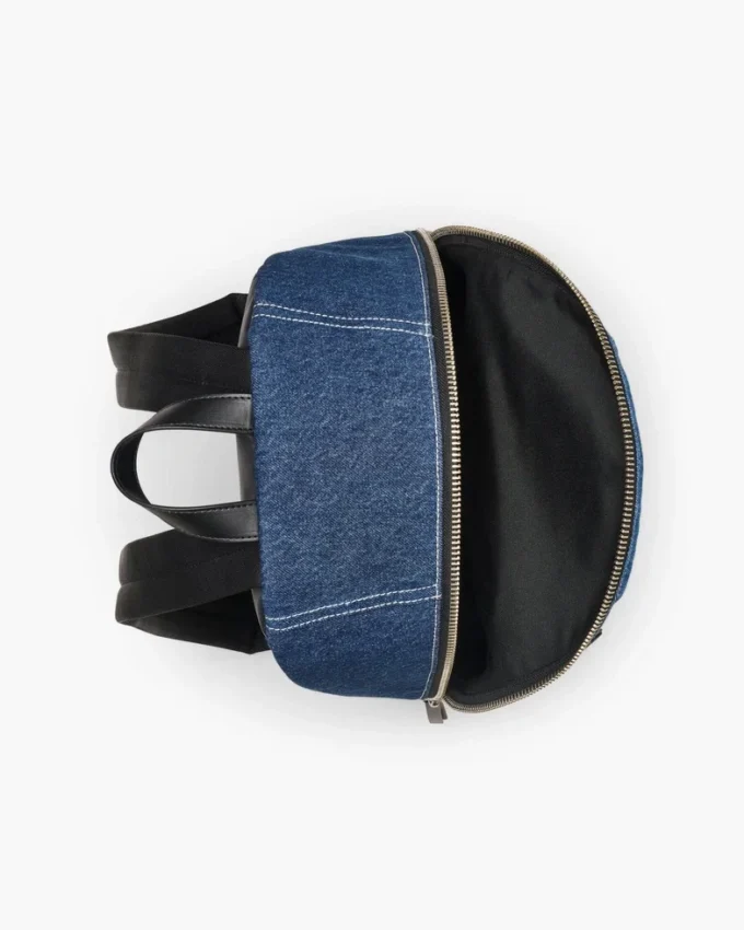 Biker Colorblock Denim Büyük Sırt Çantası