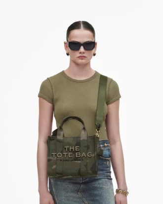 Camo Jakarlı Küçük Tote Bag Camo Jakarlı Küçük Tote Bag
