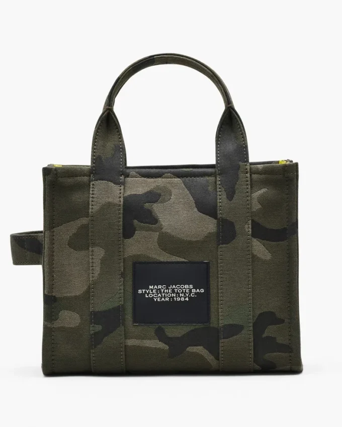 Camo Jakarlı Küçük Tote Bag Camo Jakarlı Küçük Tote Bag