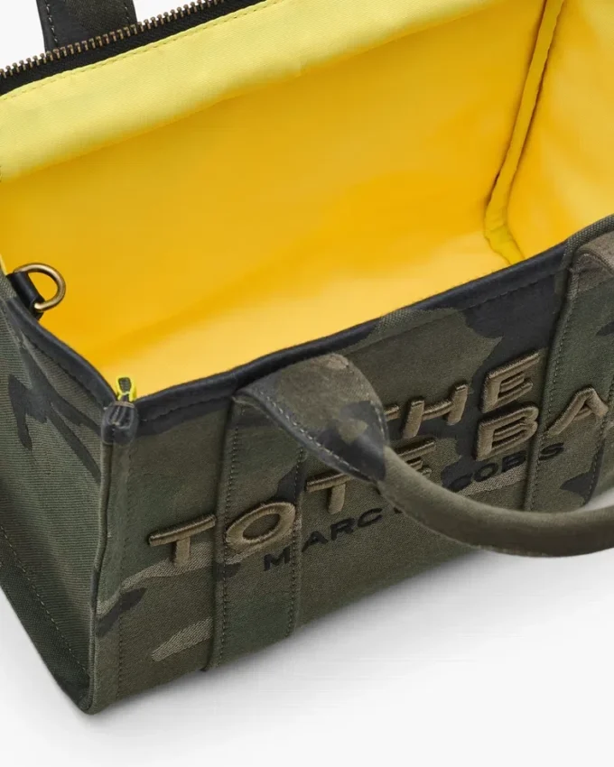 Camo Jakarlı Küçük Tote Bag Camo Jakarlı Küçük Tote Bag