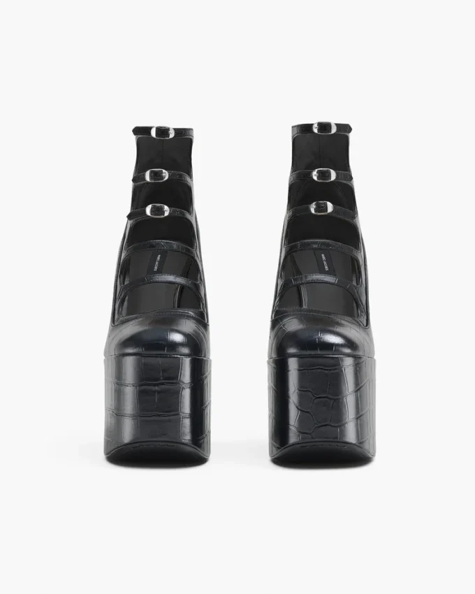 Croc Embossed Kiki Ayak Bileği Botu Croc Embossed Kiki Ayak Bileği Botu