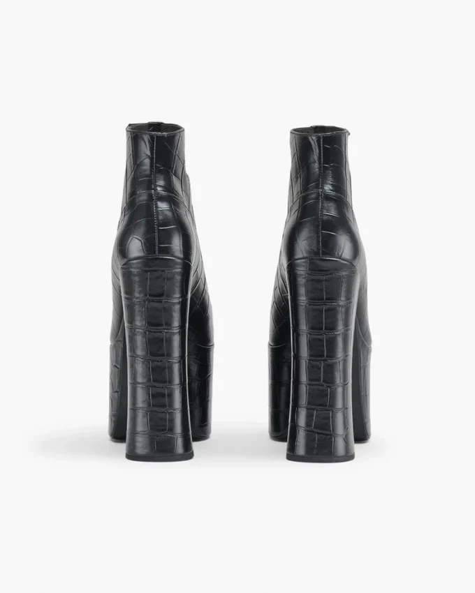 Croc Embossed Kiki Ayak Bileği Botu Croc Embossed Kiki Ayak Bileği Botu