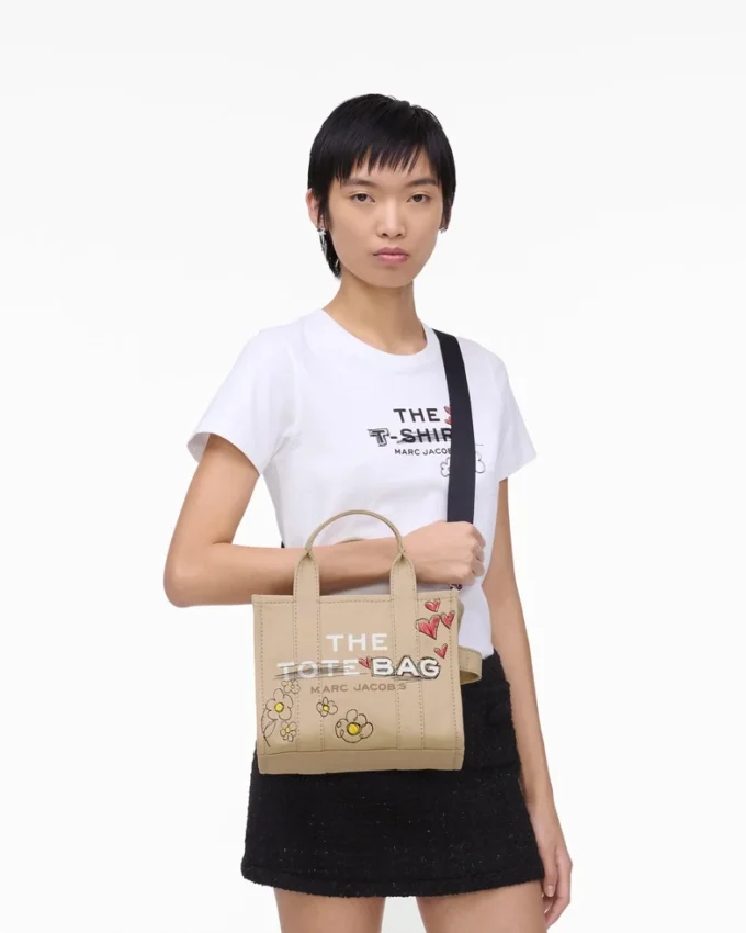 Daisy Doodle Kanvas Küçük Tote Bag Daisy Doodle Kanvas Küçük Tote Bag