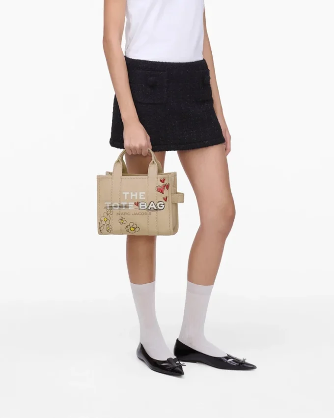 Daisy Doodle Kanvas Küçük Tote Bag Daisy Doodle Kanvas Küçük Tote Bag