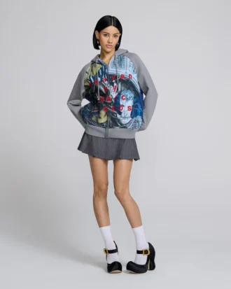 David Rappeneau Fermuarlı Kapüşonlu Sweatshirt