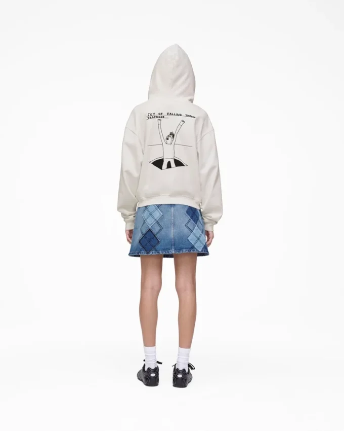 David Shrigley X Marc Jacobs Joy Of Falling Fermuarlı Kapüşonlu Sweatshirt David Shrigley X Marc Jacobs Joy Of Falling Fermuarlı Kapüşonlu Sweatshirt