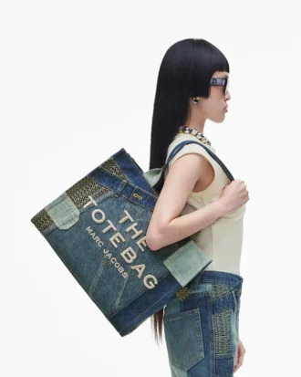 Deconstructed Denim Büyük Tote Bag Deconstructed Denim Büyük Tote Bag