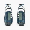 Deconstructed Denim Kiki Platform Sandalet