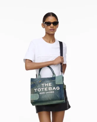 Deconstructed Denim Orta Boy Tote Bag