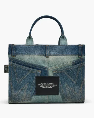 Deconstructed Denim Orta Boy Tote Bag