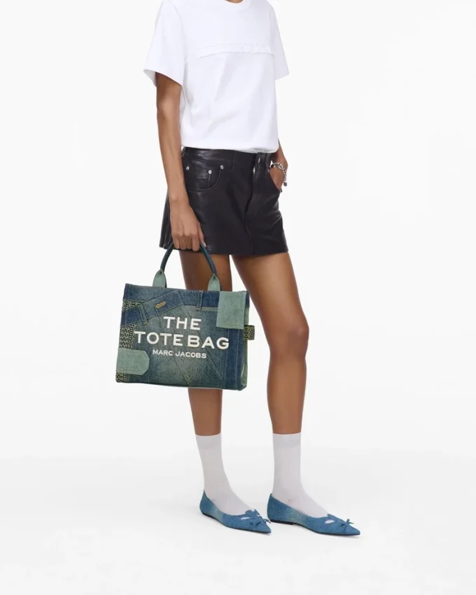 Deconstructed Denim Orta Boy Tote Bag Deconstructed Denim Orta Boy Tote Bag