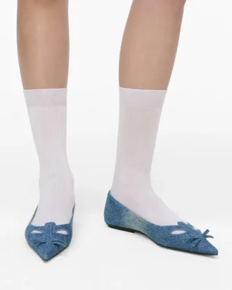 Denim Kat Balerin Ayakkabısı