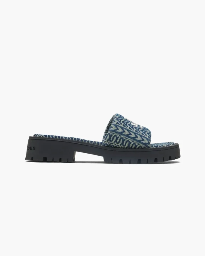Denim Monogram Lug Sole Slide Denim Monogram Lug Sole Slide