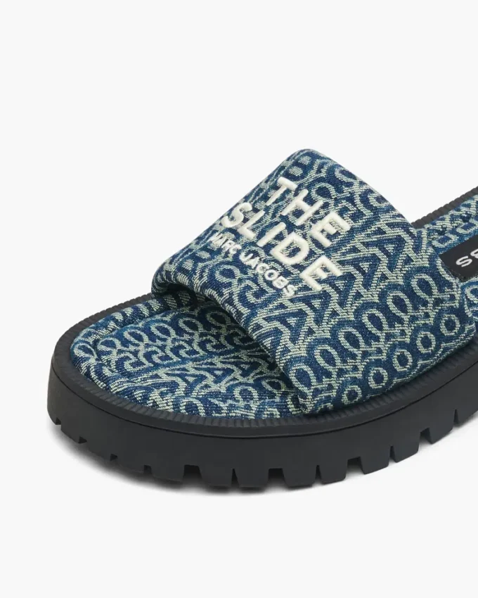Denim Monogram Lug Sole Slide Denim Monogram Lug Sole Slide