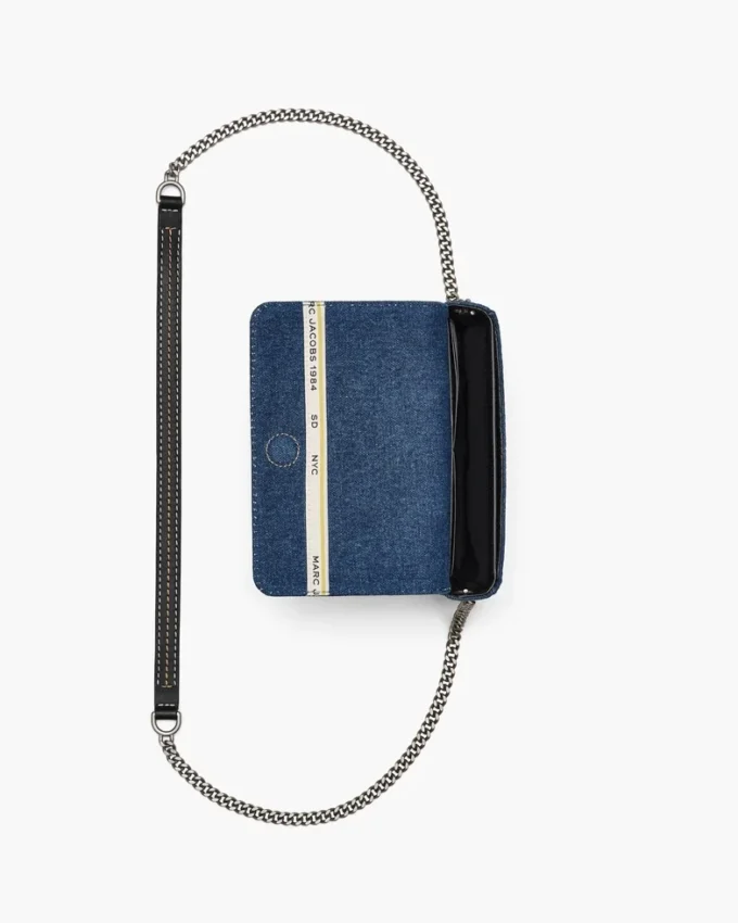 Denim Zincirli Mini Çanta Denim Zincirli Mini Çanta