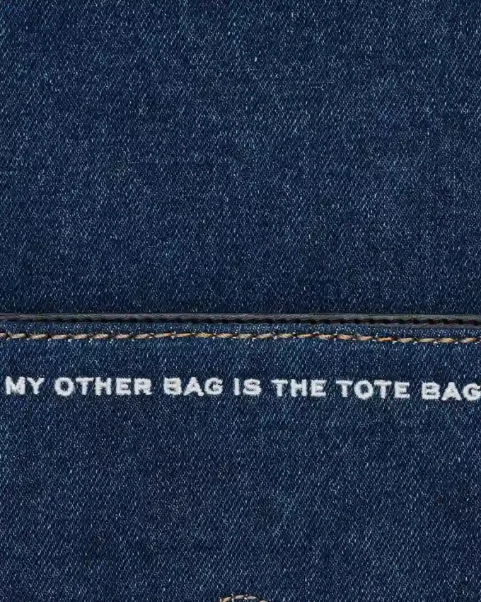 Denim Zincirli Mini Çanta Denim Zincirli Mini Çanta