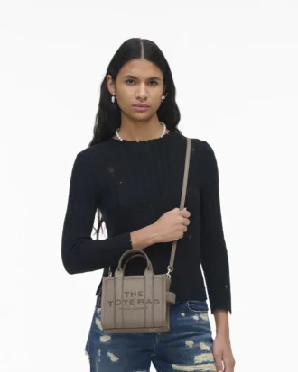 Deri Çapraz Askılı Tote Bag