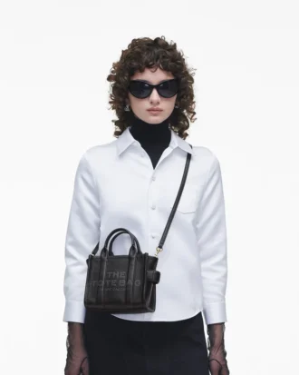 Deri Çapraz Askılı Tote Bag