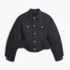 Fluted Denim Ceket