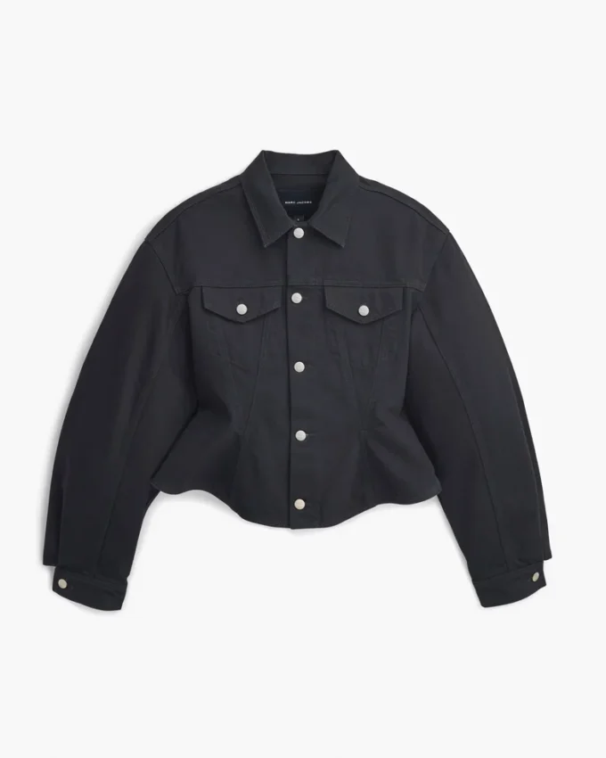 Fluted Denim Ceket