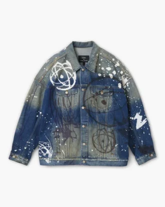 Futura x Marc Jacobs Boyalı Denim Büyük Kamyoncu