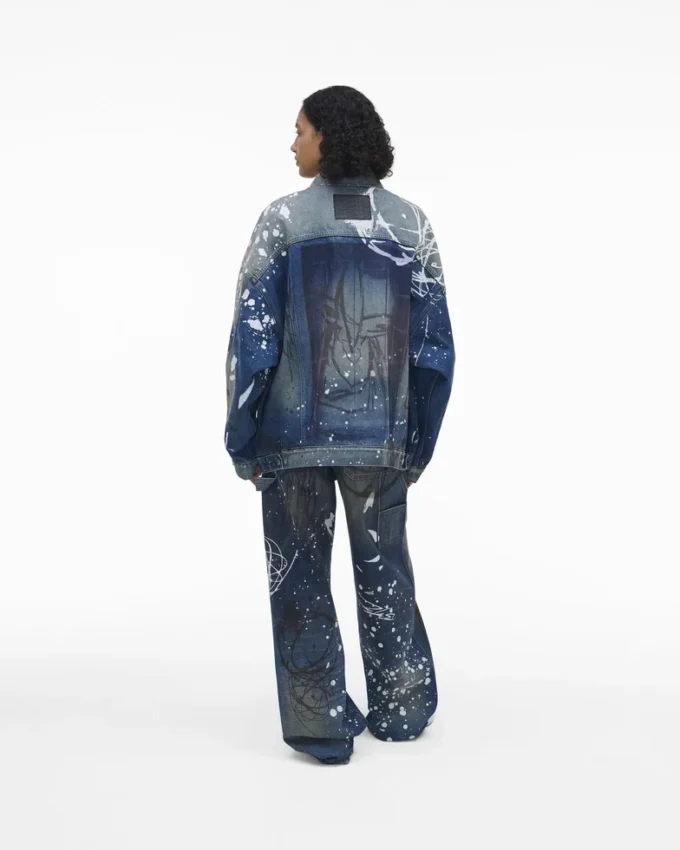 Futura x Marc Jacobs Boyalı Denim Büyük Kamyoncu Futura x Marc Jacobs Boyalı Denim Büyük Kamyoncu
