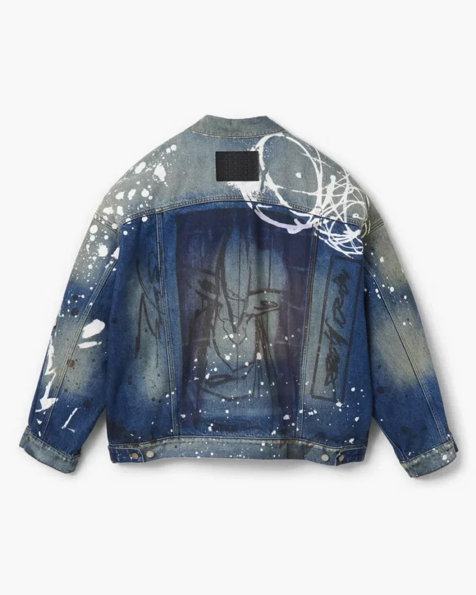 Futura x Marc Jacobs Boyalı Denim Büyük Kamyoncu Futura x Marc Jacobs Boyalı Denim Büyük Kamyoncu