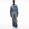 Futura x Marc Jacobs Boyalı Denim Büyük Kamyoncu Futura x Marc Jacobs Boyalı Denim Büyük Kamyoncu