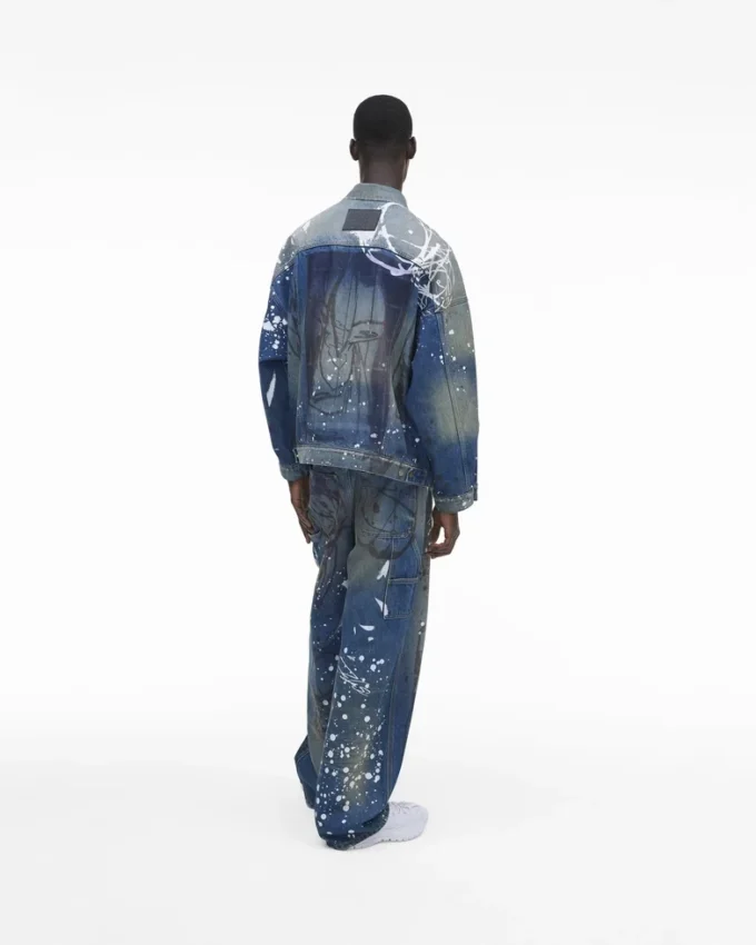 Futura x Marc Jacobs Boyalı Denim Büyük Kamyoncu Futura x Marc Jacobs Boyalı Denim Büyük Kamyoncu