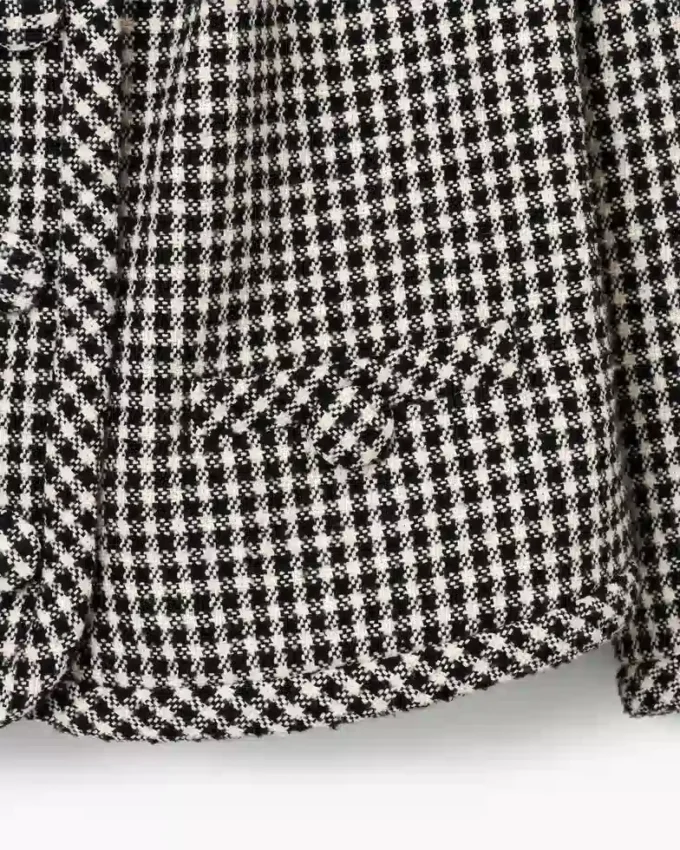 Gingham Tweed Ceket