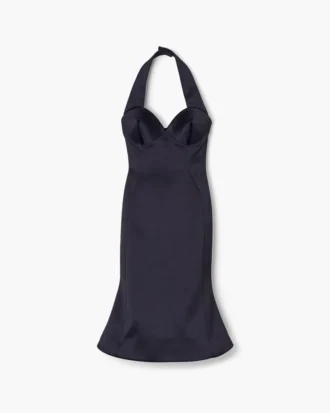 Heykelsi Saten Halter Elbise