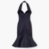 Heykelsi Saten Halter Elbise