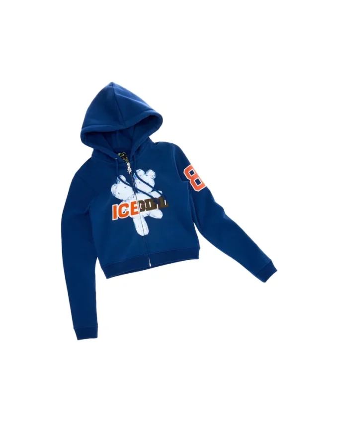 Icegirl Dar Kesim Fermuarlı Kapüşonlu Sweatshirt