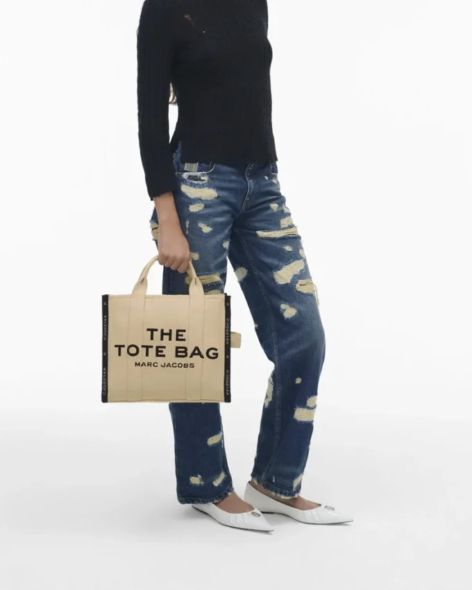 Jakarlı Orta Boy Tote Bag