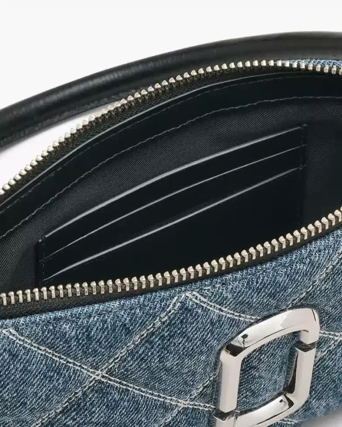 Kapitone Denim Snapshot Dönüştürülebilir Omuz Çantası