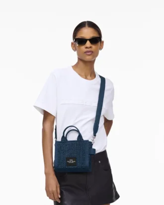 Kristal Denim Çapraz Askılı Tote Bag