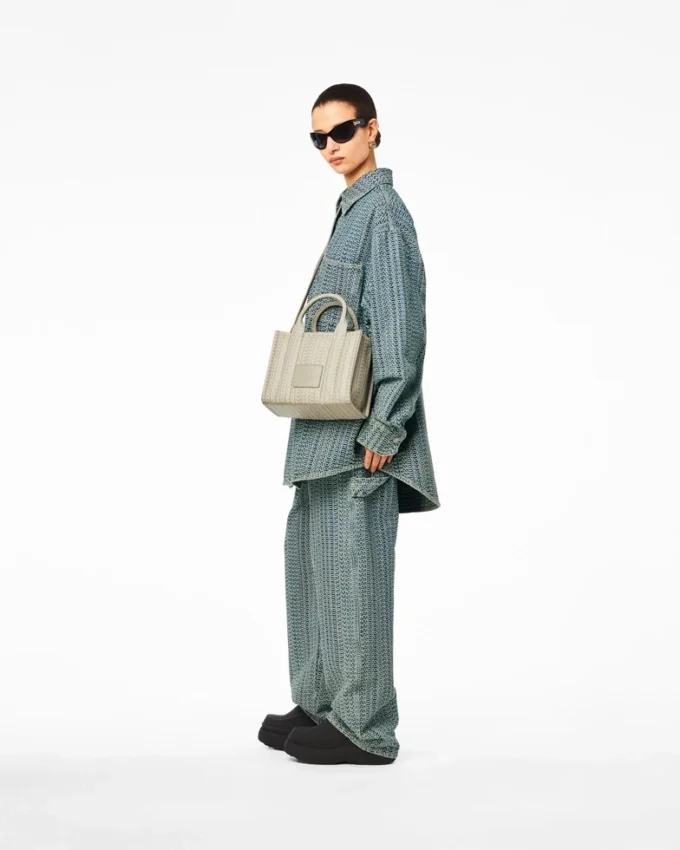 Monogram Deri Küçük Tote Bag Monogram Deri Küçük Tote Bag