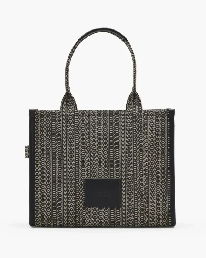 Monogram Jakarlı Büyük Tote Bag Monogram Jakarlı Büyük Tote Bag
