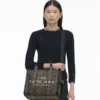 Monogram Jakarlı Orta Boy Tote Bag