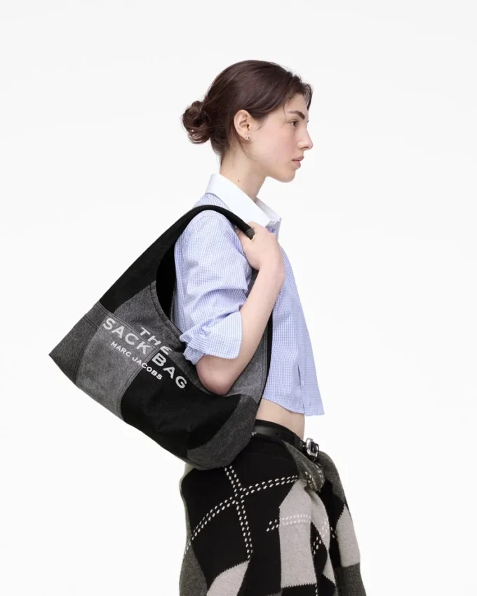 Patchwork Denim Sack Bag Patchwork Denim Sack Bag