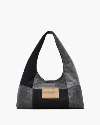 Patchwork Denim Sack Bag
