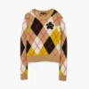 Preppy Daisy Argyle Crewneck